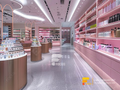 Glass Perfume Stand Cosmetic Retail Shop Design Wig Shelf