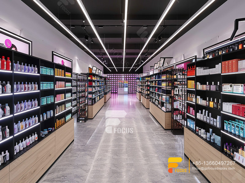 Beauty Counter Cosmetics Wall Shelf Wig Display Rack