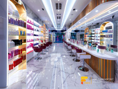 Perfume Display Rack Cosmetic Shop Counter Design Wig Hair Stand