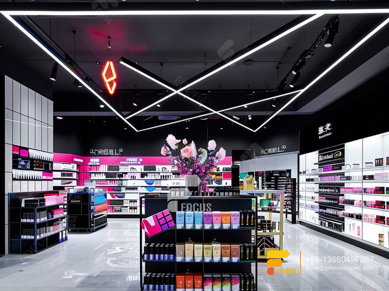 Custom Perfume Rack Cosmetic Shop Counter Wig Displays