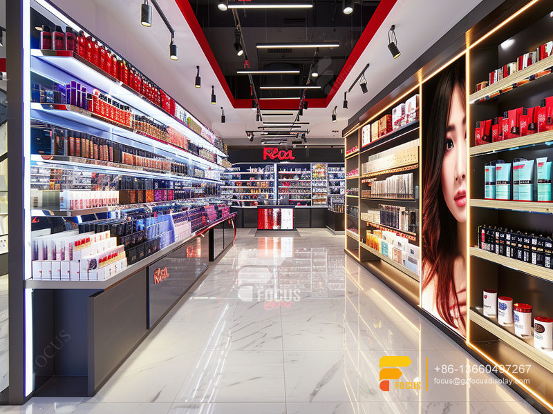 Cosmetic Display Units Perfume Rack Design Wig Shelf