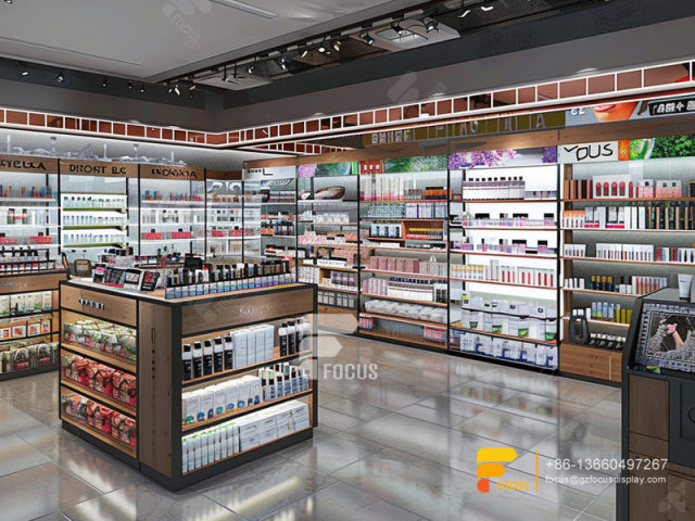 Custom Display Cosmetic Perfume Shelfs Wig Wall Rack