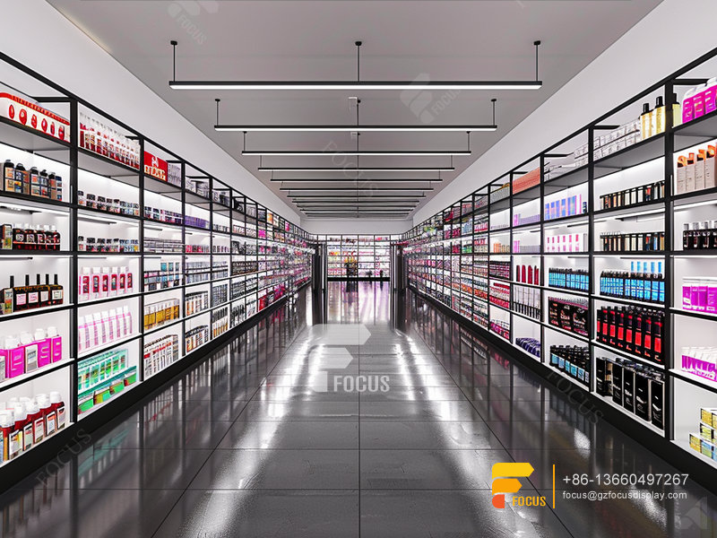 Custom Perfume Rack Cosmetic Shop Counter Wig Displays