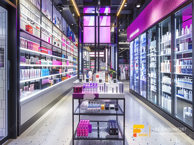 Cosmetic Shop Interior Design Perfume Showcase Wig Display Cabinet