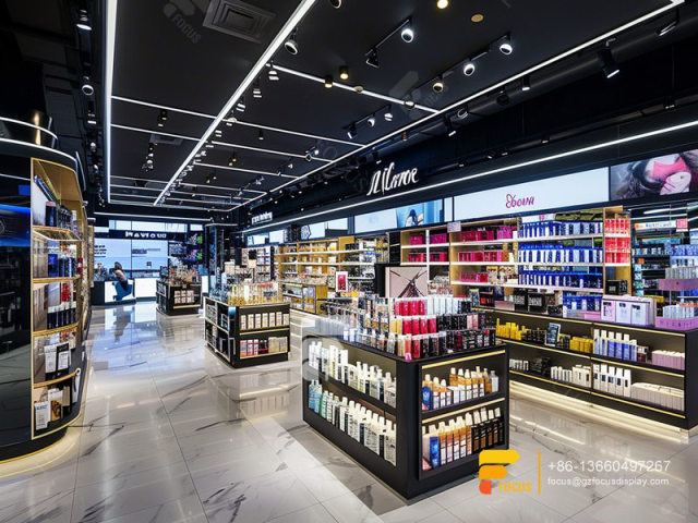 Cosmetic Display Perfume Cabinet Design Wig Store Design