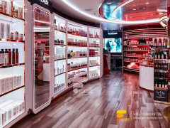 Custom Perfume Store Display Cosmetic Rack Wood Wig Stand