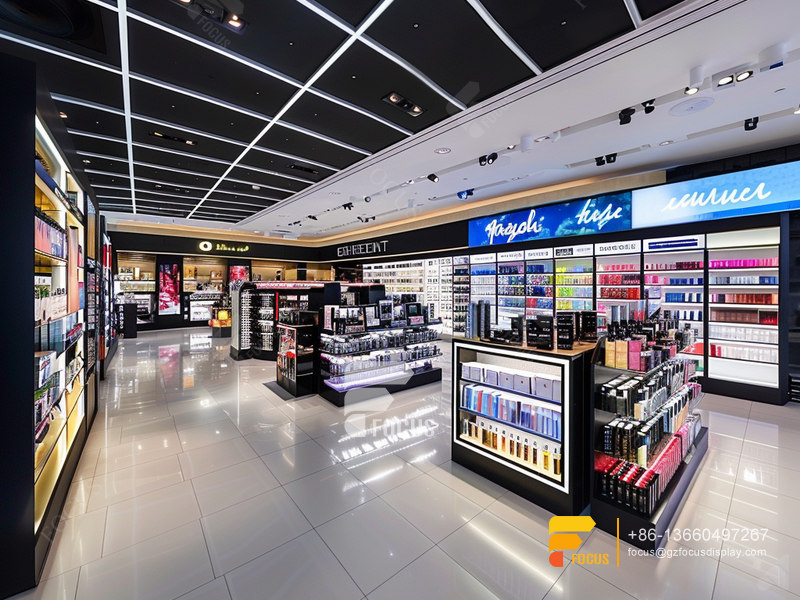 Perfume Wall Shelf Cosmetics Display Shelves Wig Store Design
