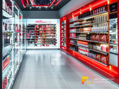 Cosmetic Furniture Perfume Display Stands Hair Store Design