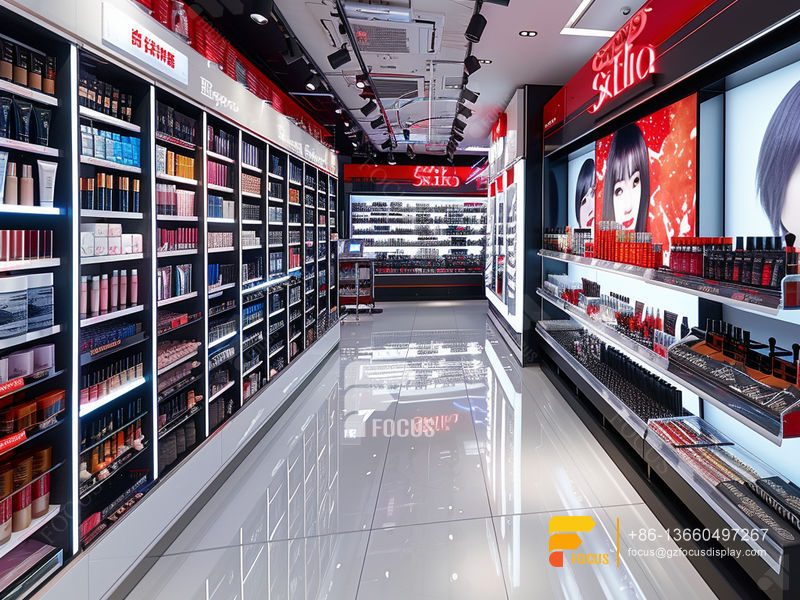 Cosmetic Display Units Perfume Rack Design Wig Shelf