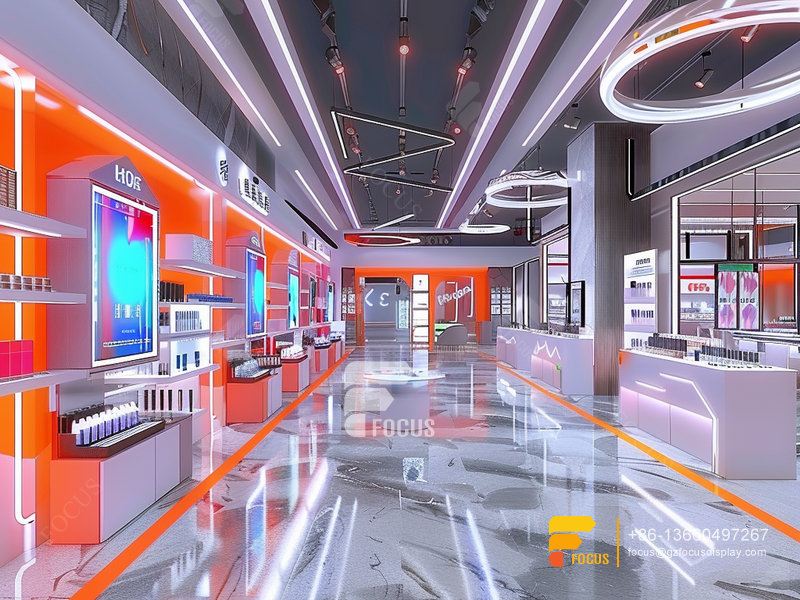 Perfumes Stand Cosmetic Retail Stores Wig Display Shelves