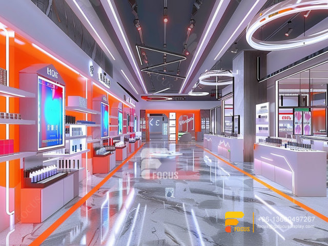 Perfumes Stand Cosmetic Retail Stores Wig Display Shelves