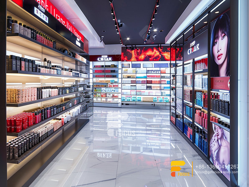 Cosmetic Display Design Perfume Counter Wig Wall Rack