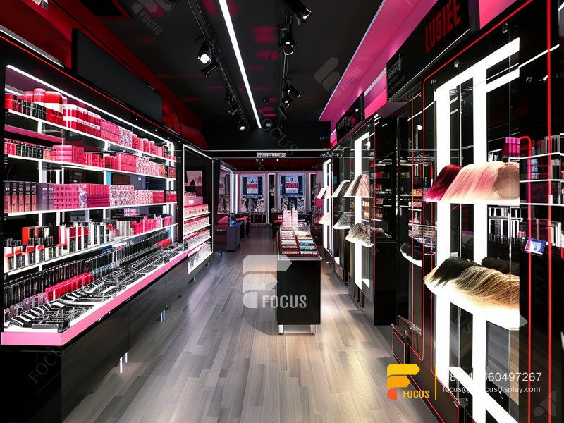 Cosmetic Store Display Perfume Booth Design Hair Store