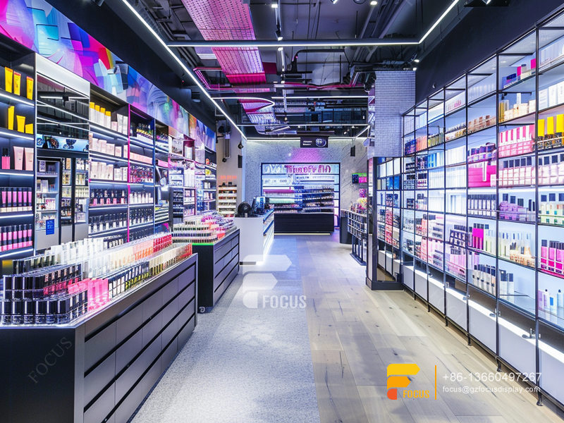 Cosmetic Shop Rack Design Perfume Counter Wigs Retail Stores