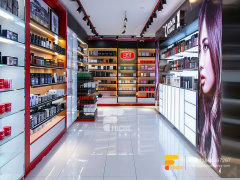 Cosmetic Shelves Perfume Store Design Wig Display Cabinet