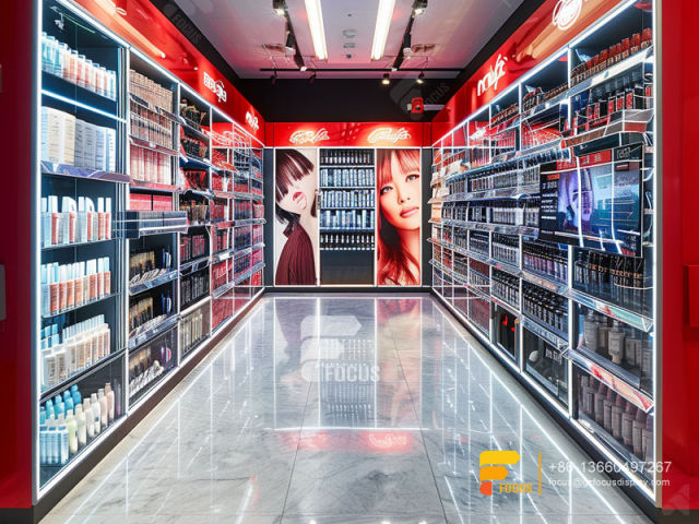 Cosmetic Counter Display Perfume Furniture Wig Store Design