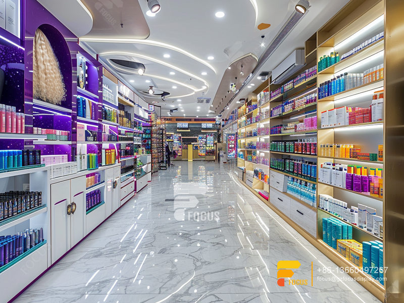 Perfume Glass Stand Cosmetic Fixtures Designs Hair Store