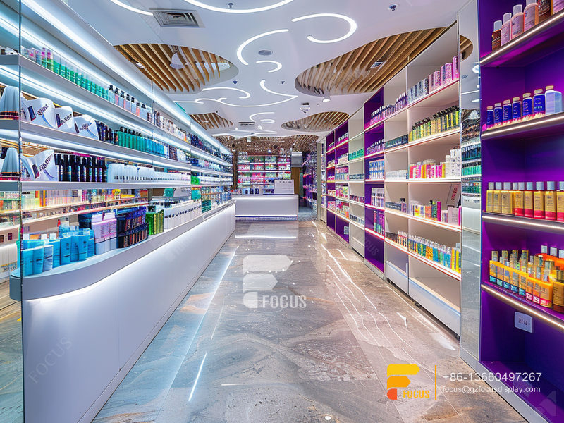 Perfume Glass Stand Cosmetic Fixtures Designs Hair Store