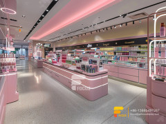 Custom Perfume Counter Display Cosmetic Stands Wig Shelf