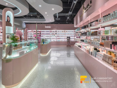 Custom Perfume Counter Display Cosmetic Stands Wig Shelf
