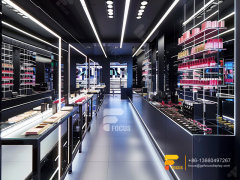 Perfume Shelving Cosmetic Store Interior Design Wig Stands