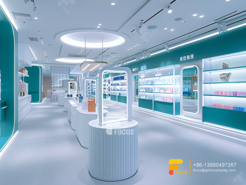 Cosmetic Counter Display Manufacturers Perfume Shelfs Wig Hair Stand