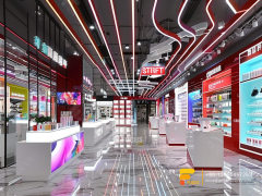 Perfume Display Case Cosmetic Shop Counter Design Wig Stand