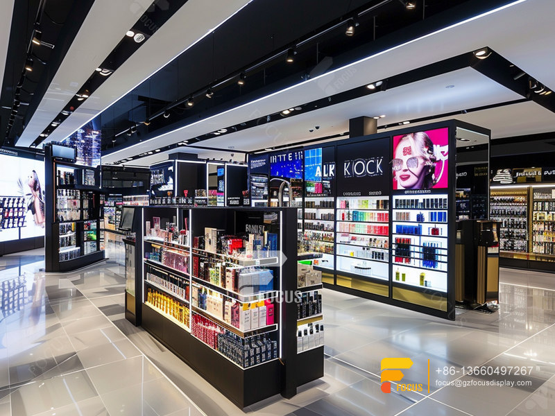 Perfume Display Stand Cosmetic Fixtures Designs Hair Store