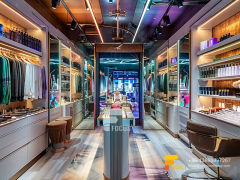 Cosmetic Shop Display Skin Care Shelf Wig Store Design