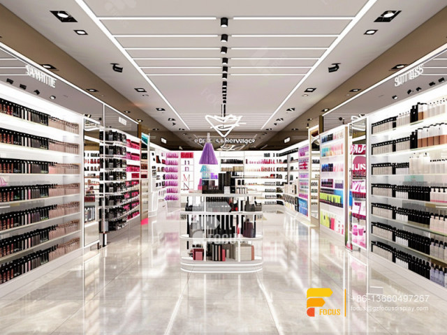 Cosmetic Retail Shop Perfume Shelves Wig Store Design