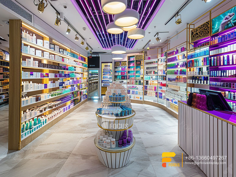 Perfume Rack Display Skin Care Furniture Hair Store Design