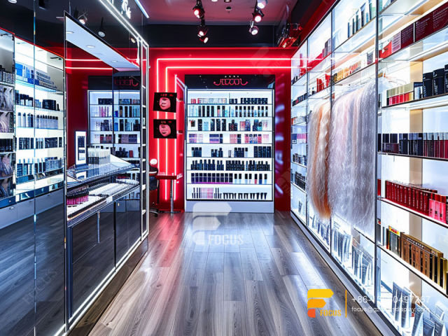 Cosmetic Counter Display Perfume Furniture Wig Store Design