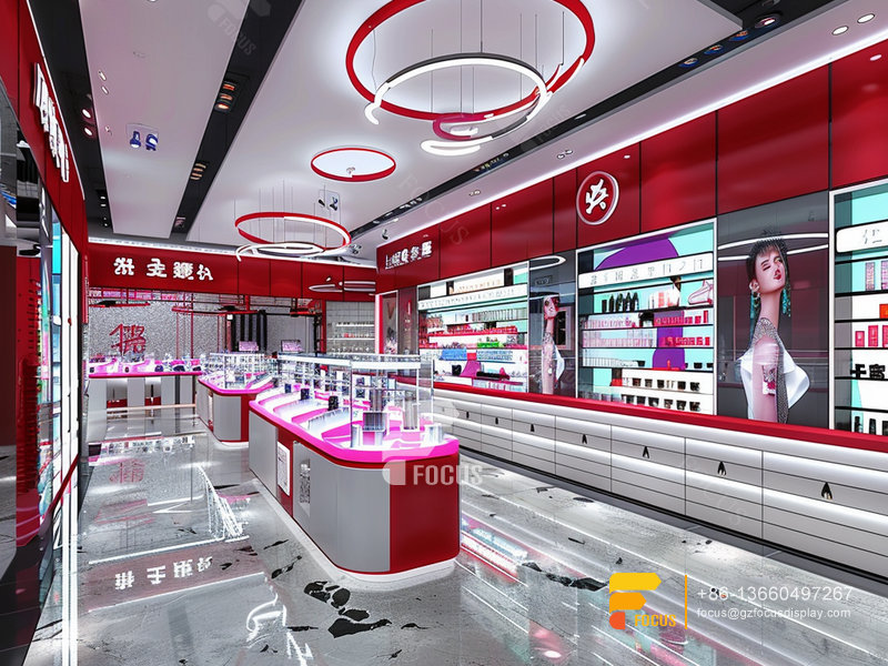 Custom Display Perfume Cosmetic Shop Furniture Stand Wig