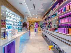 Perfume Rack Design Cosmetic Shop Shelves Wood Wig Stand