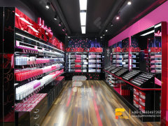 Custom Cosmetic Wall Shelf Perfume Shop Design Hair Stand
