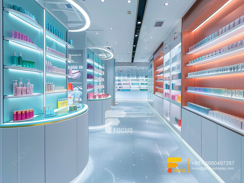 Perfume Shelf Design Design Cosmetics Shop Wig Display Case
