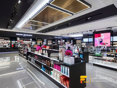Perfume Wall Shelf Cosmetics Display Shelves Wig Store Design