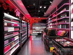 Cosmetic Store Display Perfume Booth Design Hair Store