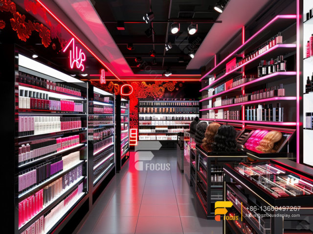 Cosmetic Store Display Perfume Booth Design Hair Store