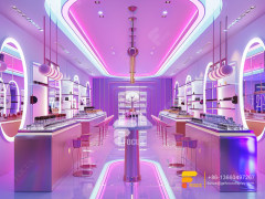 Cosmetics Display Beauty Counter Cosmetics Wig Display Cabinet