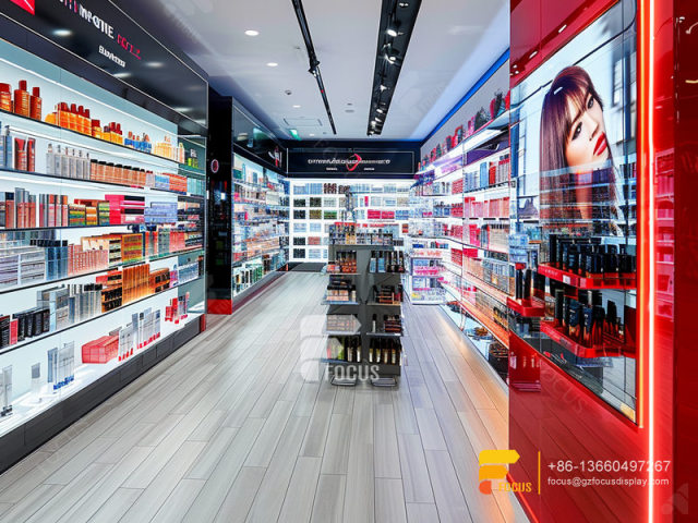 Cosmetic Booth Design Skin Care Display Stands Hair Furniture Supplies