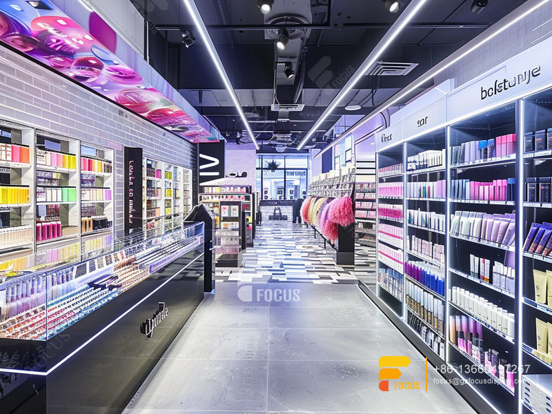 Cosmetic Shop Interior Design Perfume Showcase Wig Display Cabinet