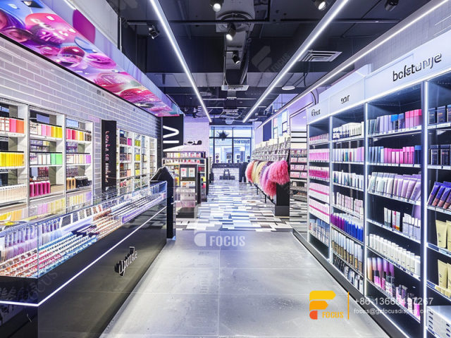 Cosmetic Shop Interior Design Perfume Showcase Wig Display Cabinet