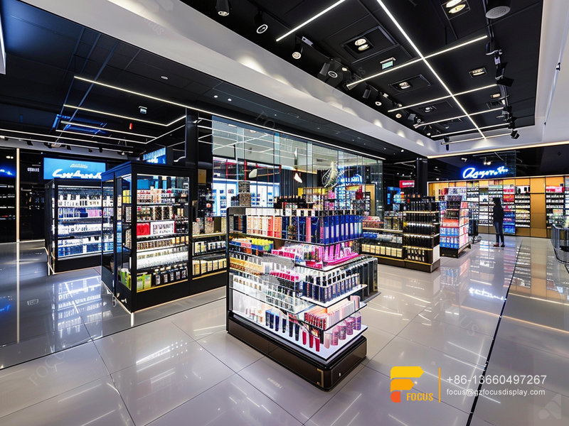 Custom Perfume Shelves Cosmetics Stand Designs Hair Store