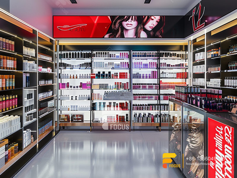 Perfume Showcase Display Cosmetic Shop Counter Wig Stand