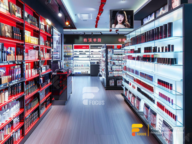 Cosmetic Display Manufacturers Perfume Counter Stand Wig