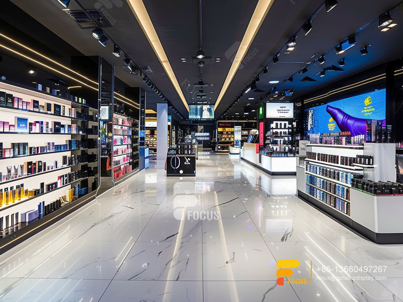 Perfume Wall Shelf Cosmetics Display Shelves Wig Store Design