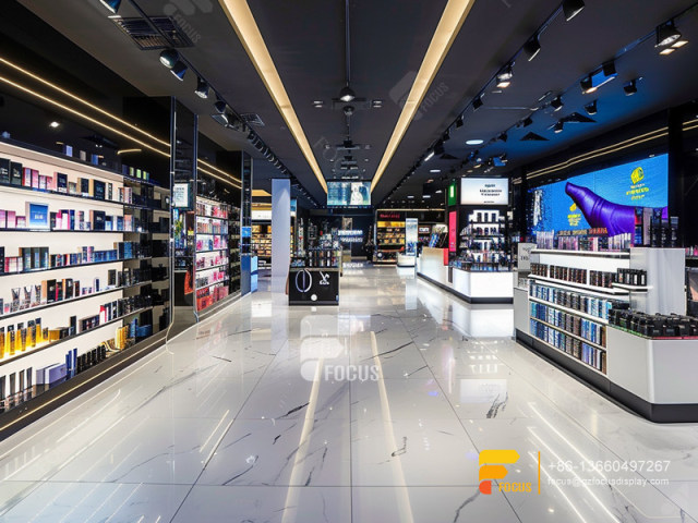 Perfume Wall Shelf Cosmetics Display Shelves Wig Store Design
