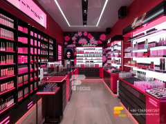 Cosmetic Wall Cabinet Glass Perfume Display Stand Wig