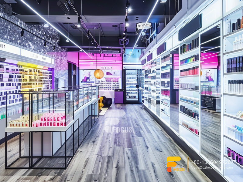 Cosmetic Shop Rack Design Perfume Counter Wigs Retail Stores